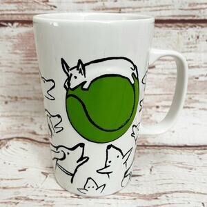 STARBUCKS Dogs and Green Tennis Ball 16oz Coffee Mug